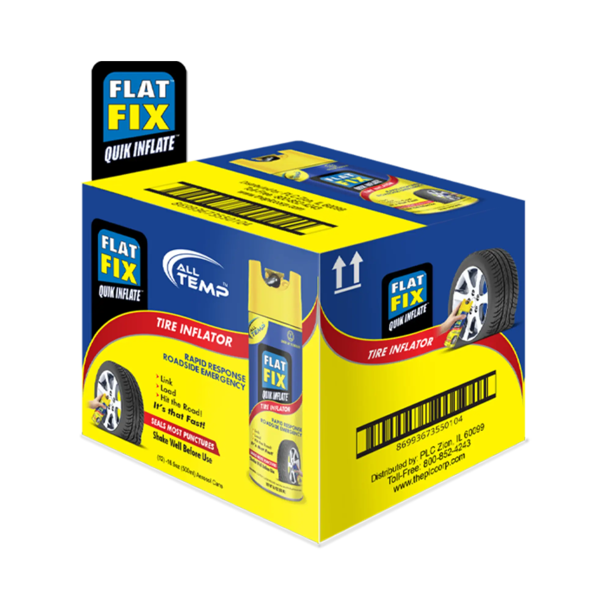 All Temp - Flat Fix Quick Inflate 12/16.9oz | Bulk Pallet (168 Cases)