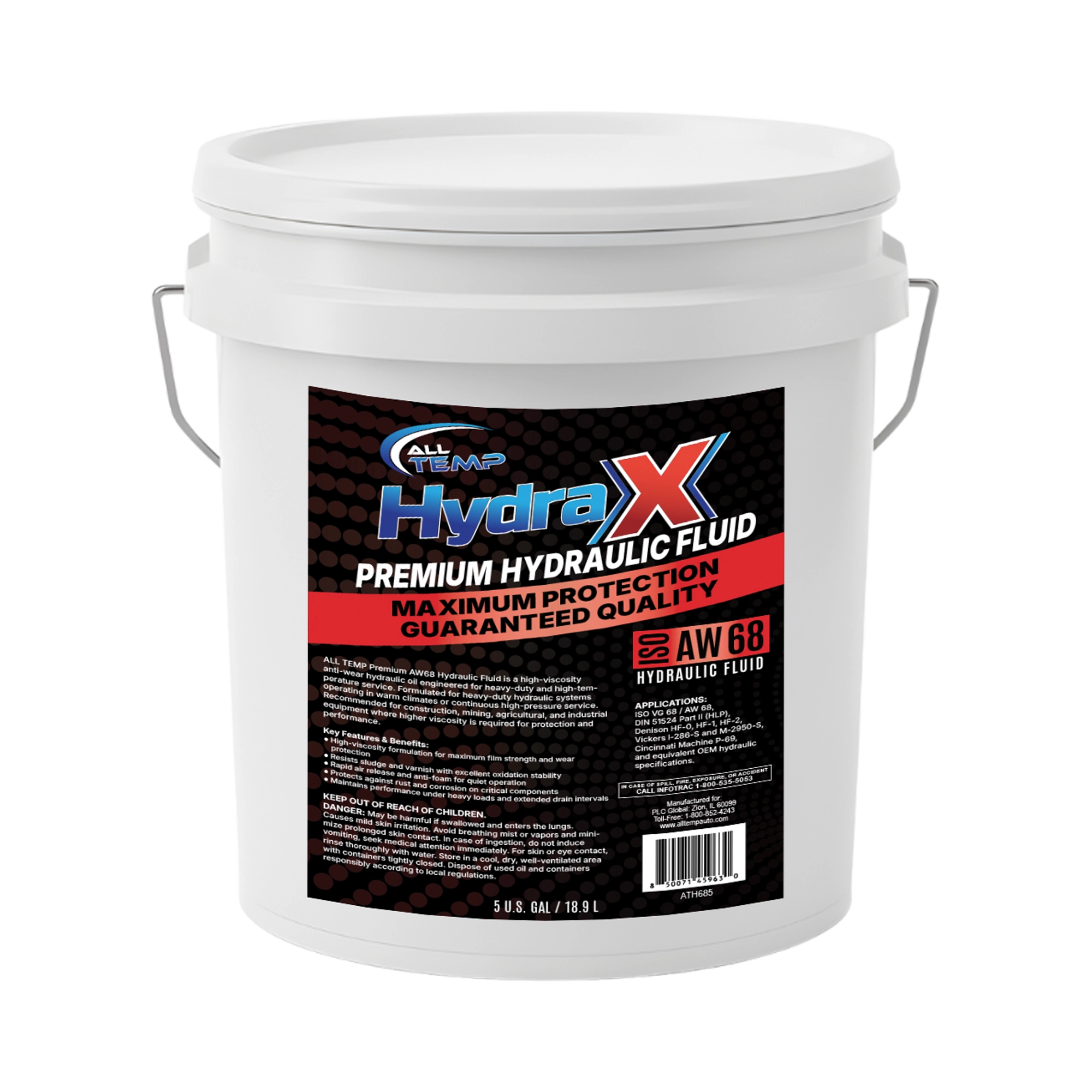 ALL TEMP - HYDRA - AW ISO 68 3.5 Gal Pail | Bulk Pallet (35 Buckets)