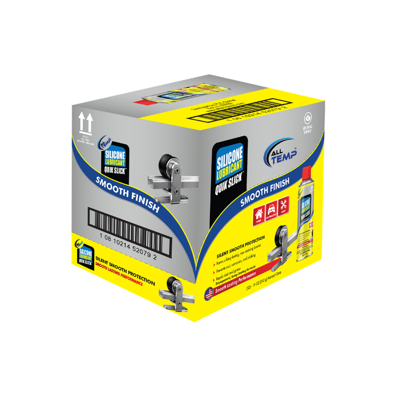 ALL TEMP - QUIK SLICK SILICONE LUBRICANT - 12/11 Oz | Bulk Pallet (168 Cases)