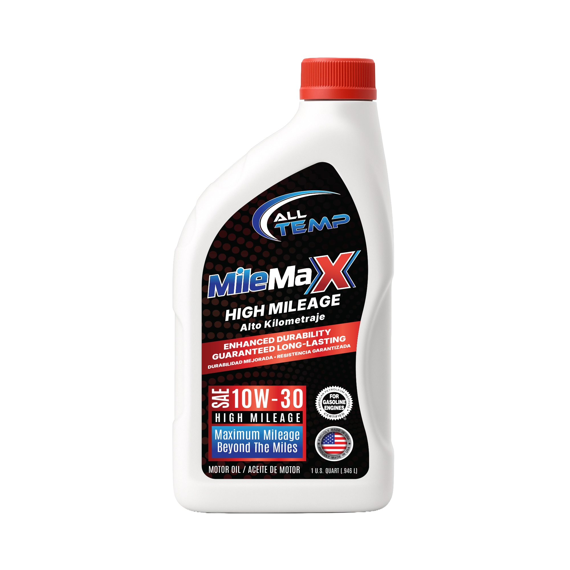 Mile Max - High Milage Engine Oil 10W30 - 6/1qt | Bulk pallet (186 Cases)