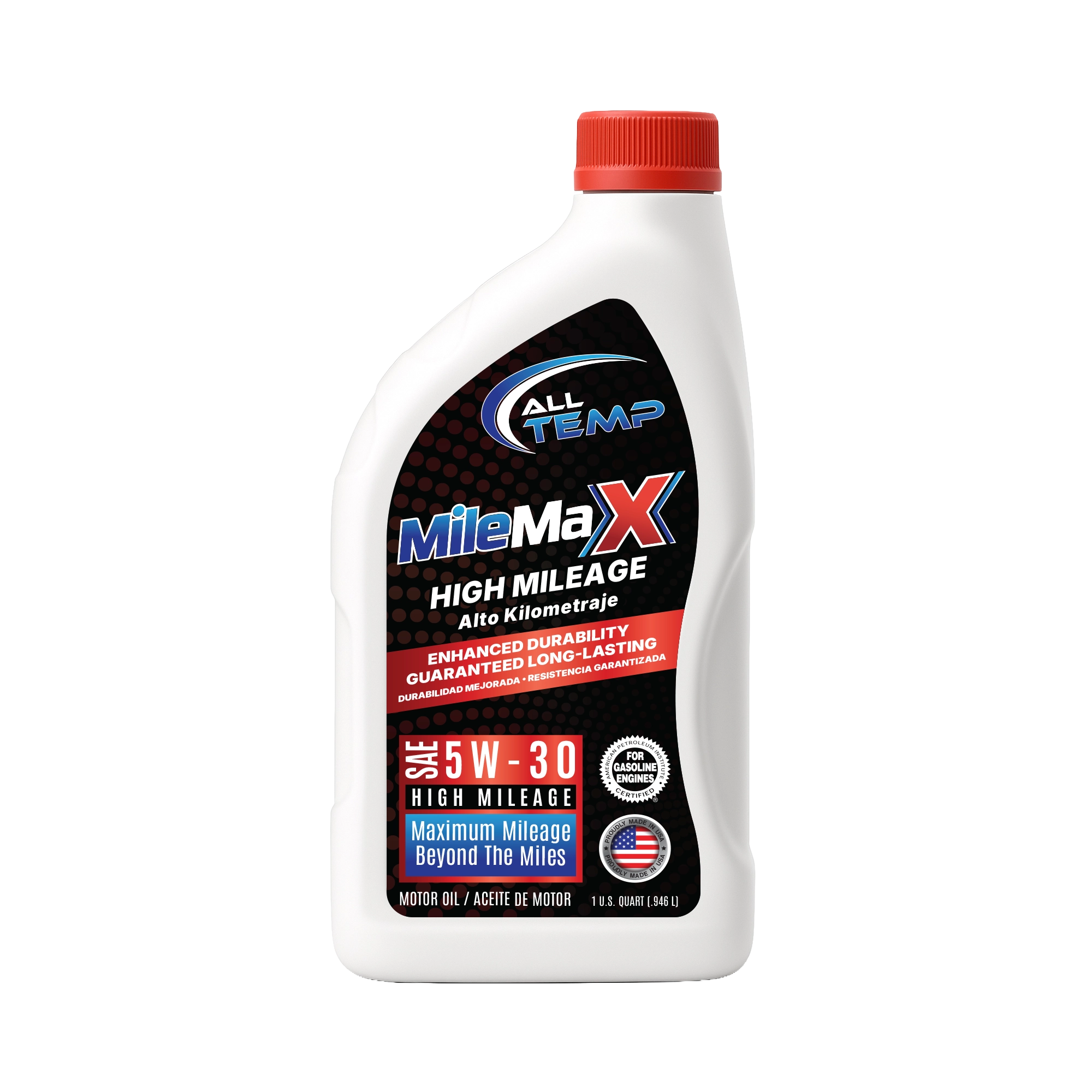 Mile Max - High Milage Engine Oil 5W30 - 6/1qt | Bulk pallet (186 Cases)