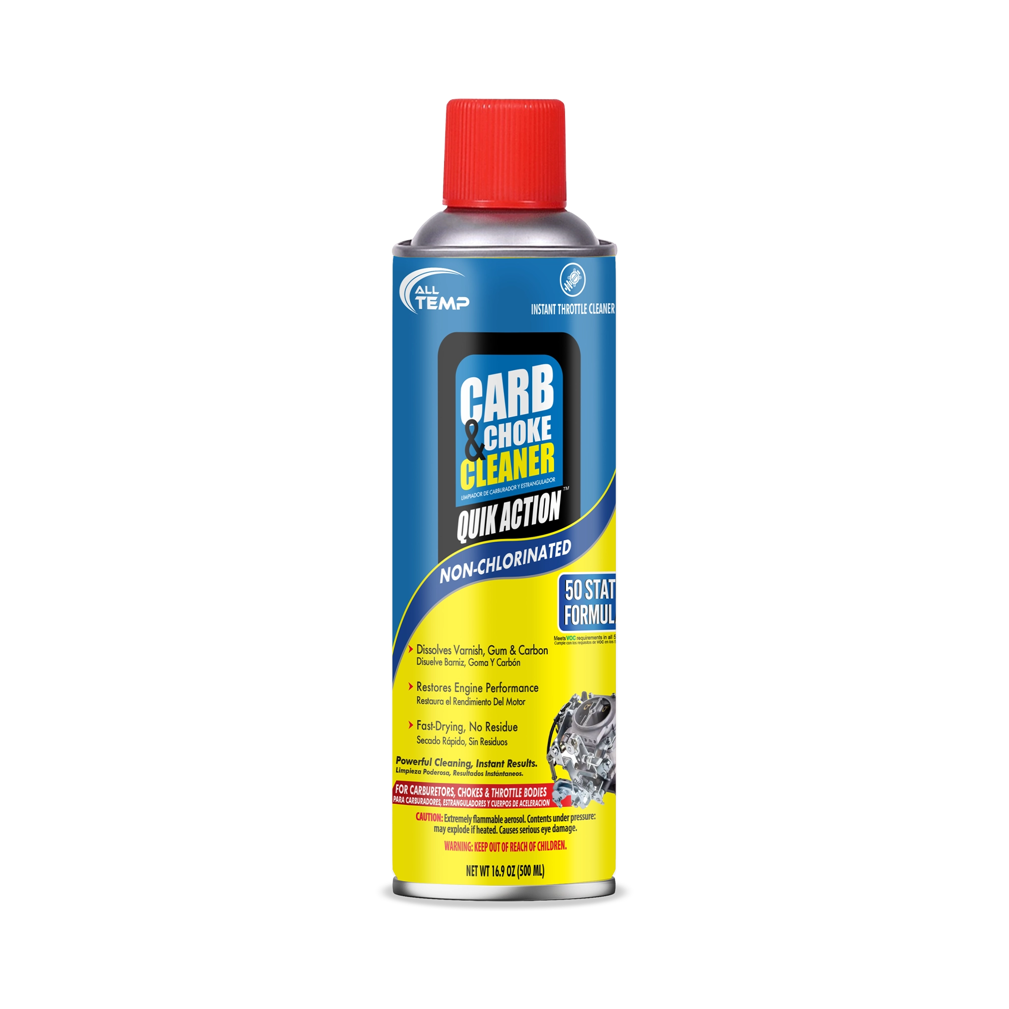 All Temp - Carb & Choke Cleaner 16.9oz | Bulk Pallet (168 Cases)