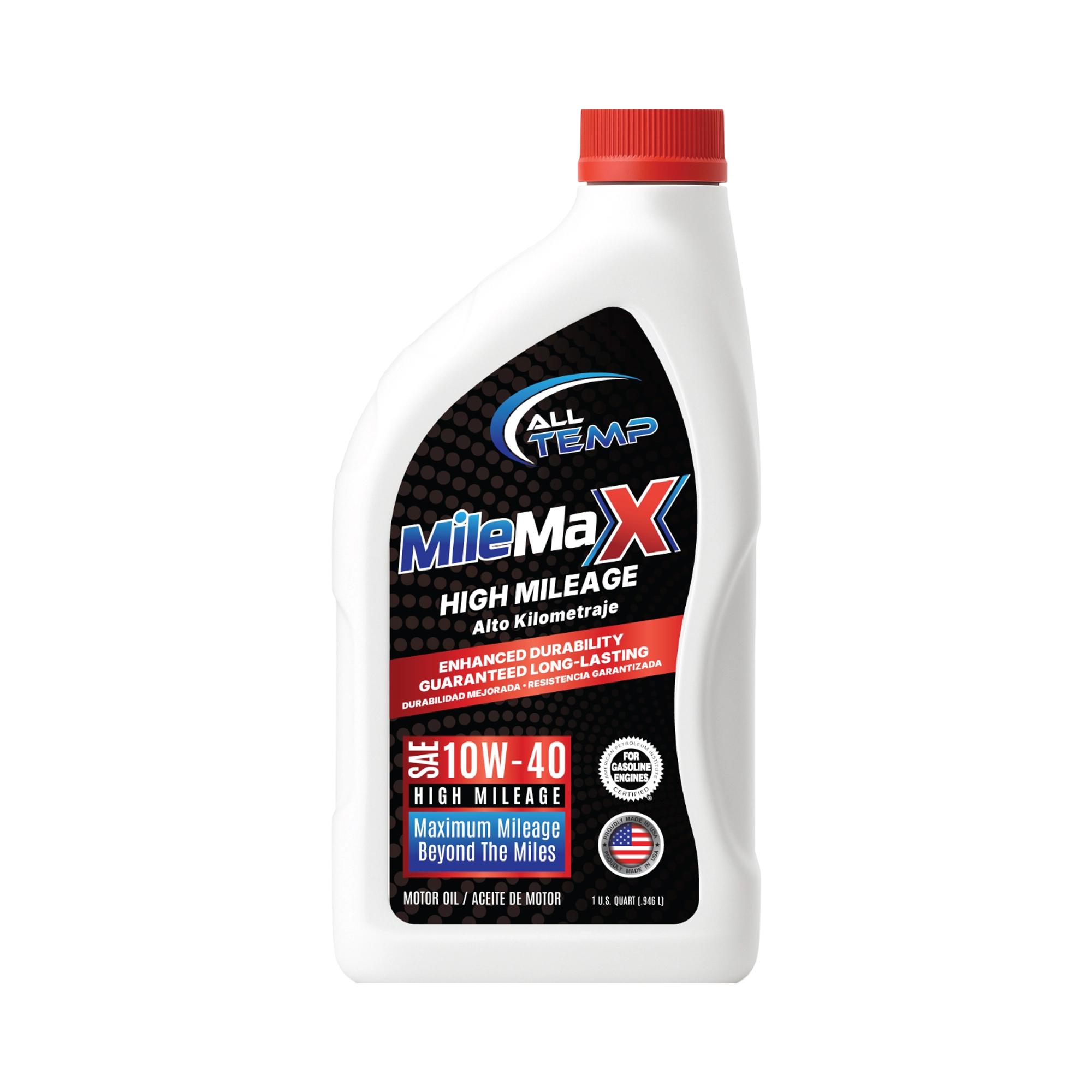 Mile Max - High Milage Engine Oil 10W40 - 6/1qt | Bulk pallet (186 Cases)