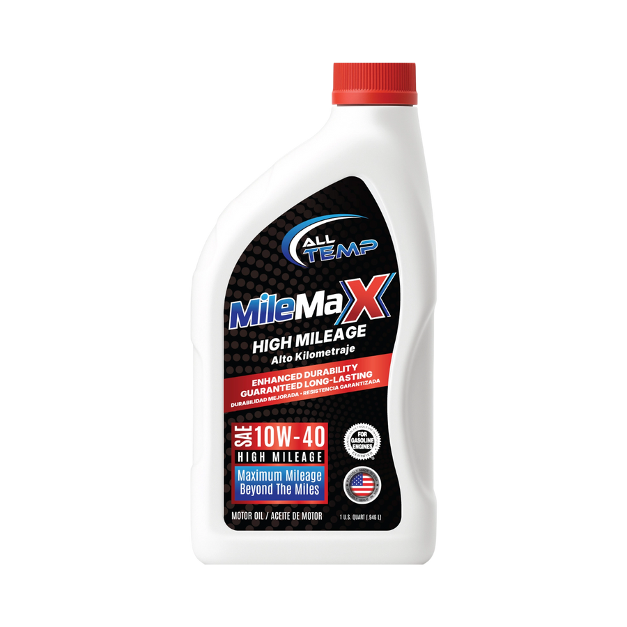 ALL TEMP - Mile Max - High Milage Engine Oil 10W40 - 6/1qt | Bulk pallet (186 Cases)