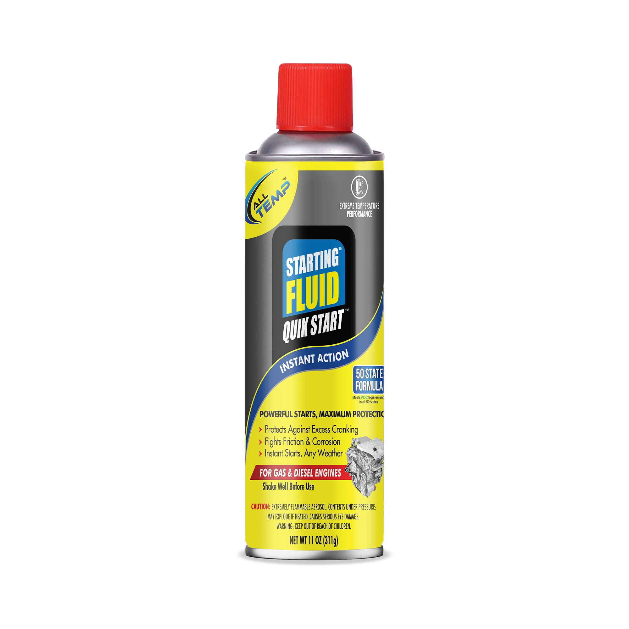 All Temp - Starting Fluid 12/11 Oz | Bulk Pallet (168 Cases)