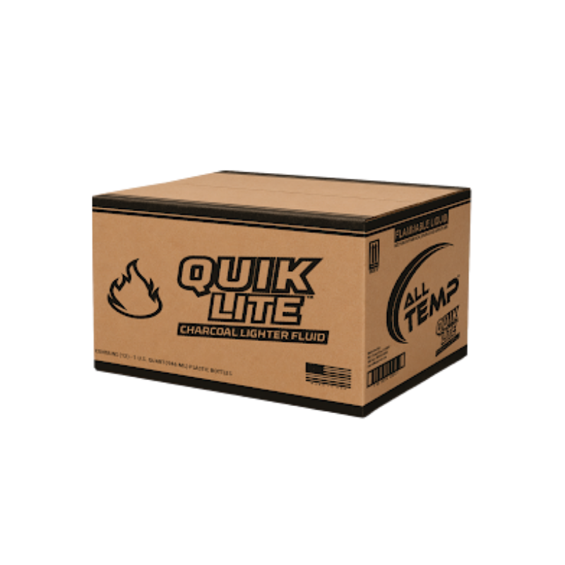 All Temp - QUIK LITE Charcoal Lighter Fluid - 12/32oz | Bulk Pallet (72 Cases)