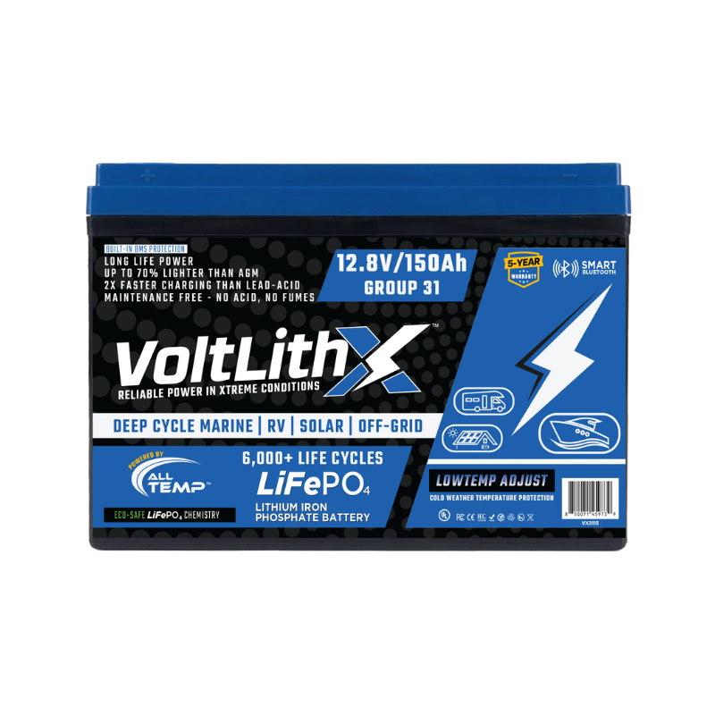 All Temp - VoltLithX 12.8V 150Ah  - Deep Cycle Battery