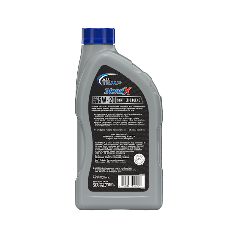 ALL TEMP - Blendx - Synthetic Blend 5W20 - 6/1qt | Bulk pallet (186 Cases)