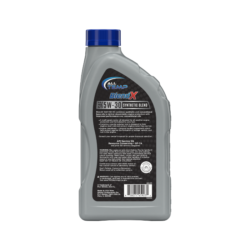 ALL TEMP - Blendx - Synthetic Blend 5W30 - 6/1qt | Bulk pallet (186 Cases)