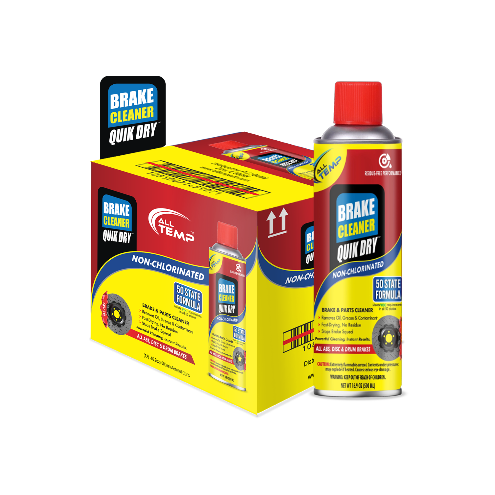 All Temp - Brake Cleaner - 16.9oz | Bulk Pallet (168 Cases)
