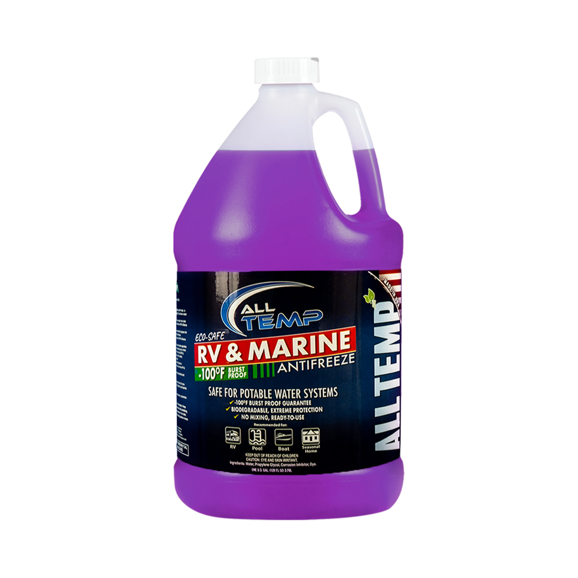 ALL TEMP - RV/Marine  -100 Antifreeze - 6/1Gal | Bulk Pallet (35 Cases)